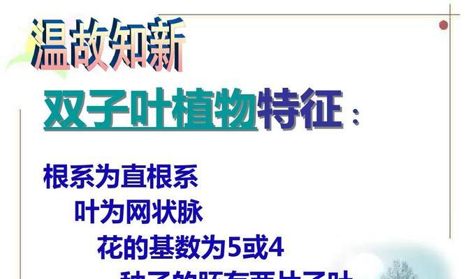 单子叶植物与双子叶植物的区别（从结构、叶片、花朵、生长方式等方面分析）