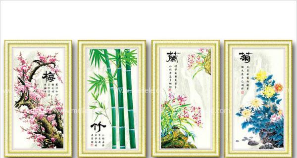 梅兰竹菊（四君子花的象征意义及解释）